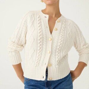 J. Crew Cable Knit Cardigan Sweater